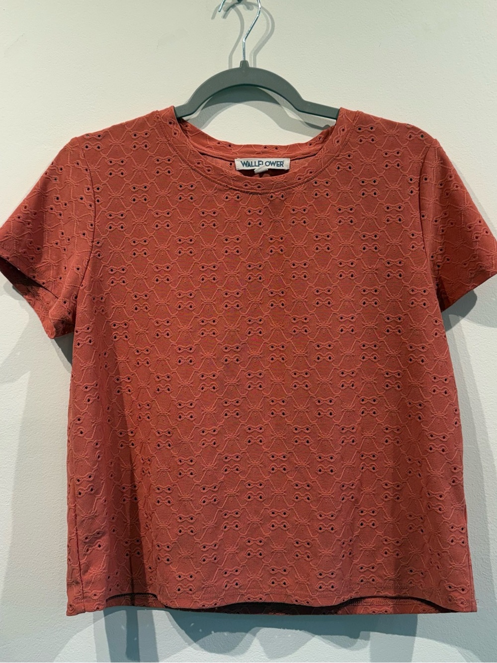 Wallflower Rust Eyelet Tee